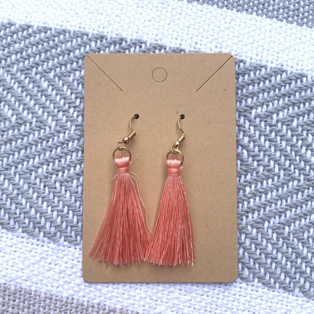 Fashion Pink Tassle Earrings